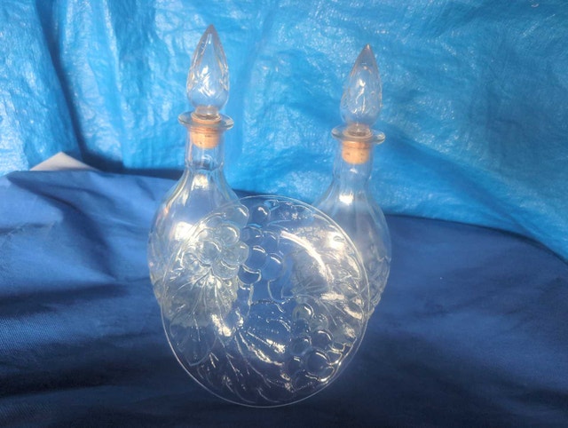 Vintage Decanters with Tray