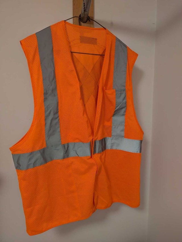 Orange and Grey 'Body Armor' Reflective Vest