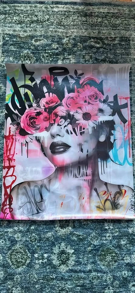 Graffiti Floral Woman Art