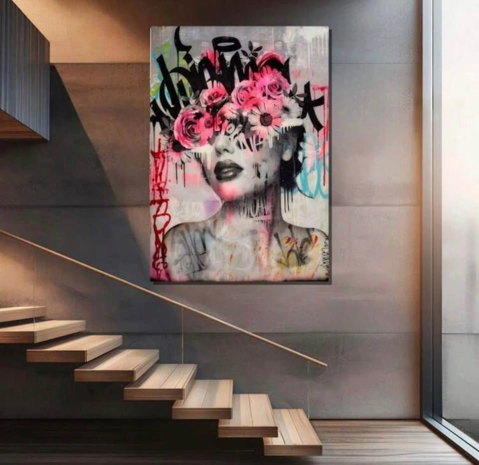 Graffiti Floral Woman Art - photo 2