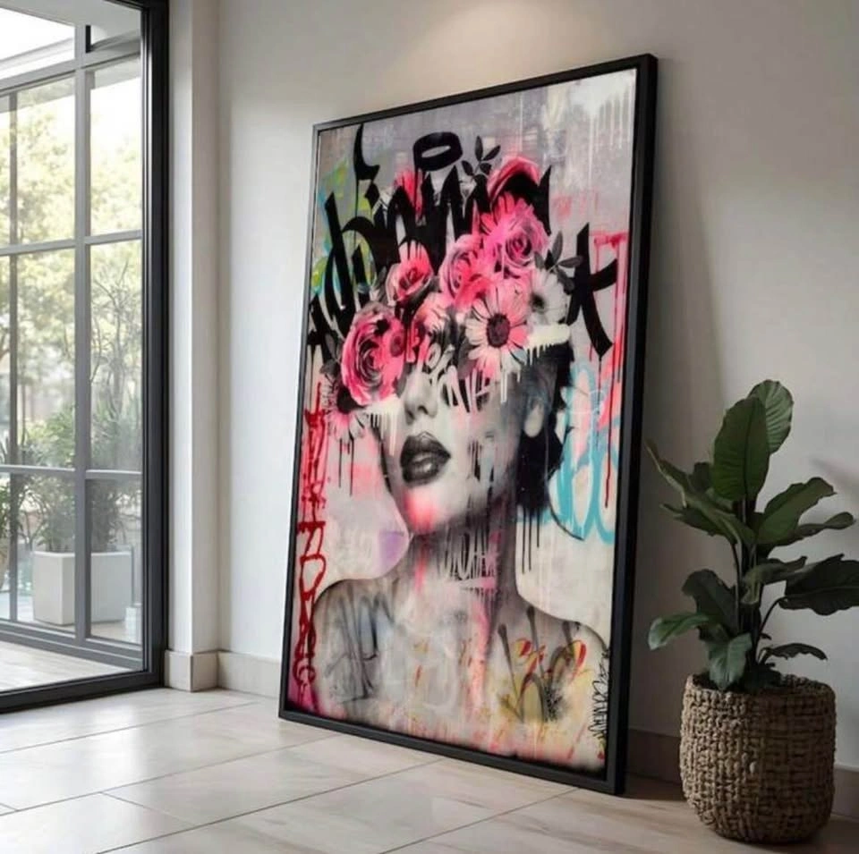Graffiti Floral Woman Art - photo 3