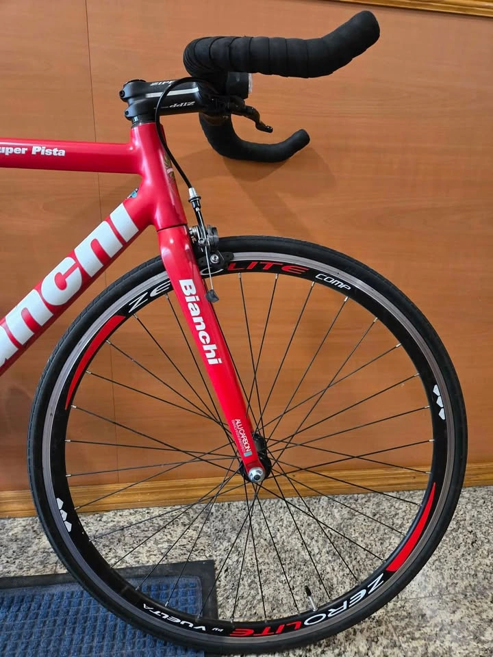 Bianchi Super Pista Track Bike Fixed Gear 55CM Red/White - photo 2