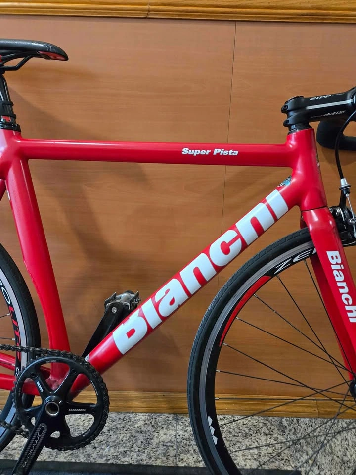 Bianchi Super Pista Track Bike Fixed Gear 55CM Red/White - photo 3