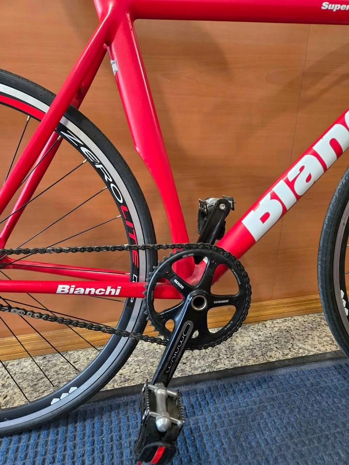 Bianchi Super Pista Track Bike Fixed Gear 55CM Red/White - photo 5