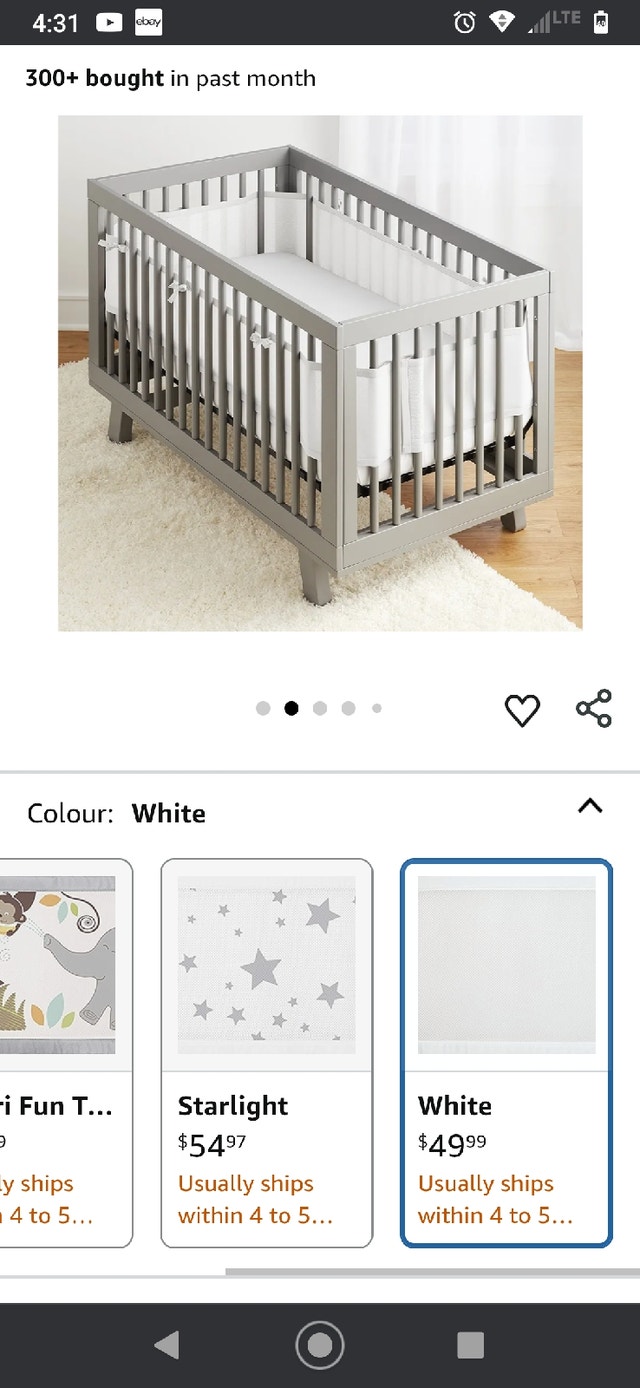 Breathable Baby Mesh Crib Liner - photo 2