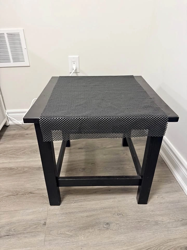 Black Wood Side Table