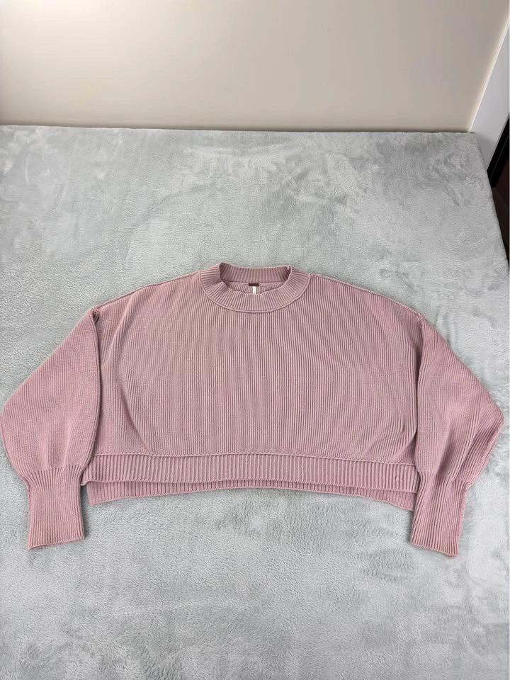 Free People Easy Street Crop Pullover Sweater - Women's M