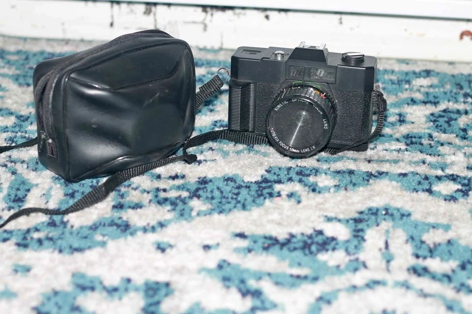 Film camera with case