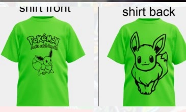Kids Eevee Double-Sided Graphic Tee - Pokémon Youth Shirt