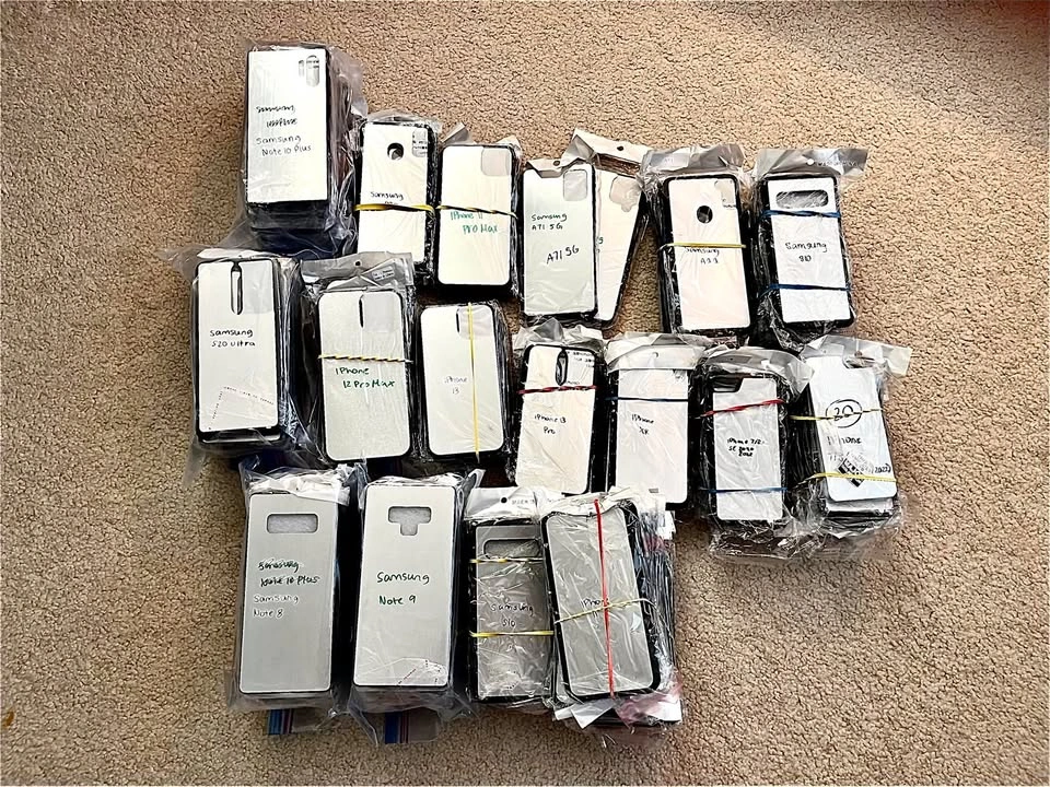 Sublimation Phone Case Blanks (108 Phone Cases)
