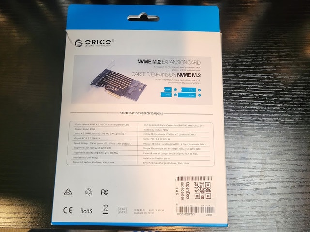 Orico NVME M.2 Expansion Card - photo 2