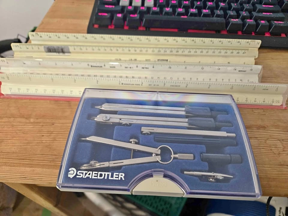 Staedtler Compass Set & Triangular Scale