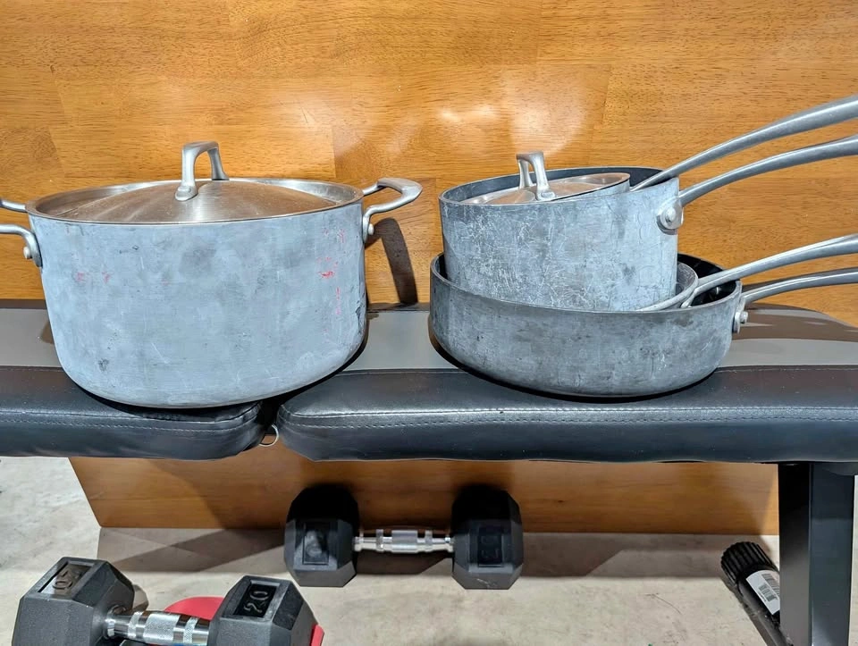 Heavy Vintage Aluminum Pots & Pans Set