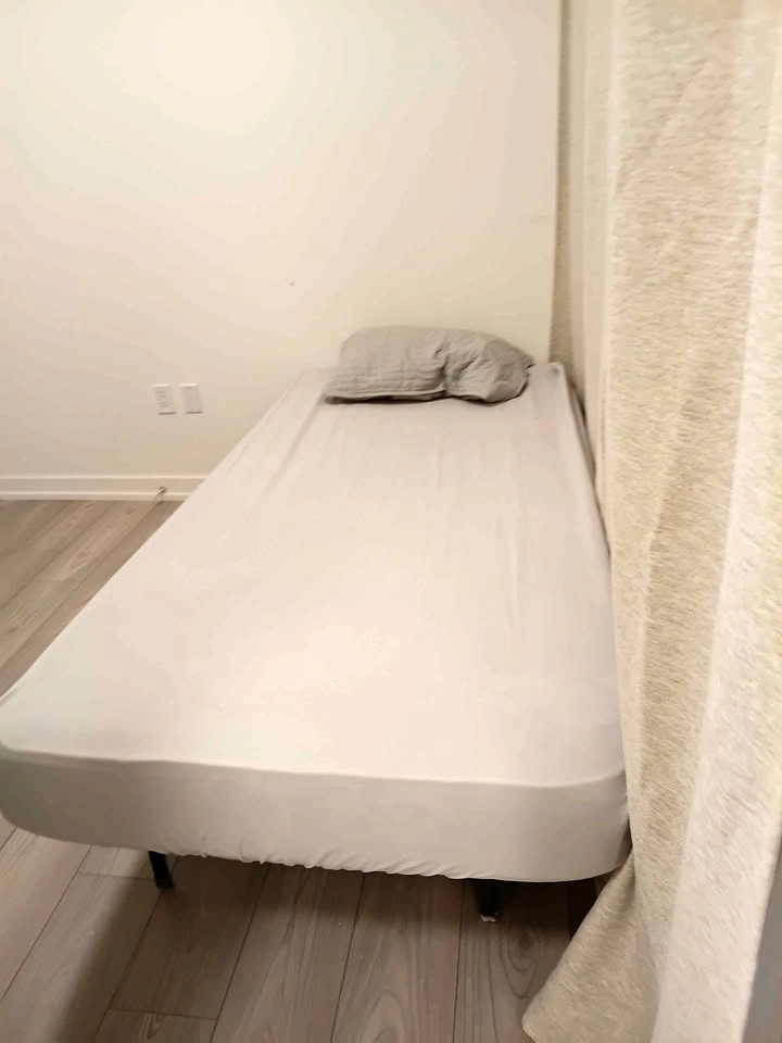 Twin bed frame with mattress
