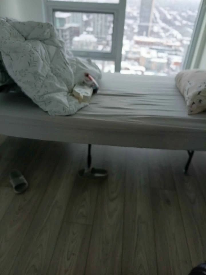Twin bed frame with mattress - photo 2