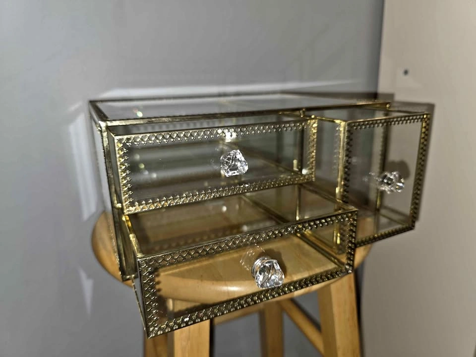 Gold Glass Organizer