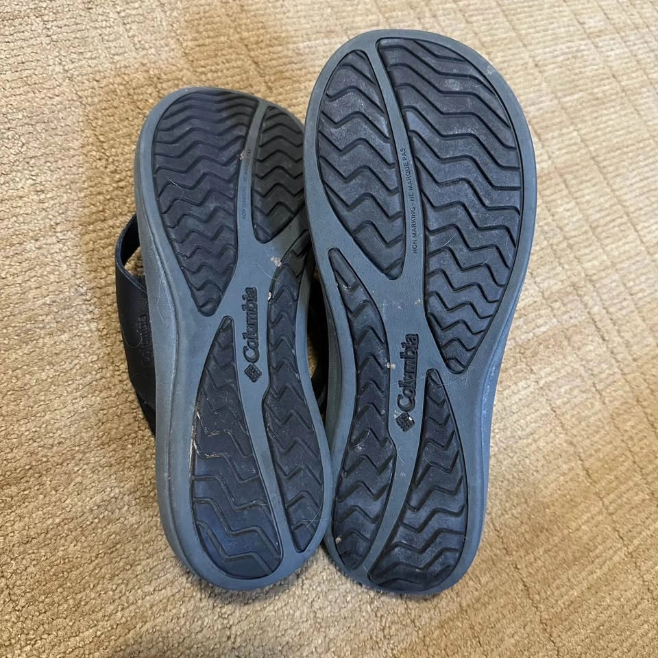 Columbia Black Leather Sandals Women's 9 - photo 3