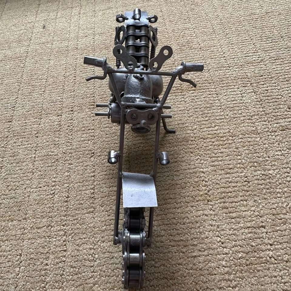 Metal Motorcycle Sculpture Art - photo 5