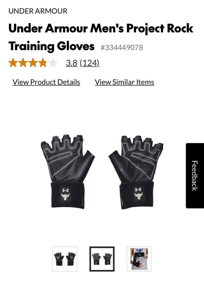 Under Armour Men's Project Rock Training Gloves - photo 5
