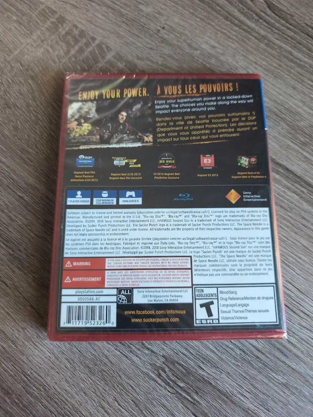 New Sealed PS4 Infamous: Second Son image indicator(2)