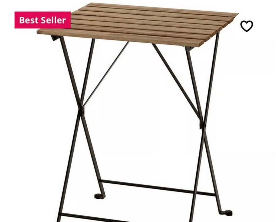 Ikea Patio Table, Compact, Collapsible Wood