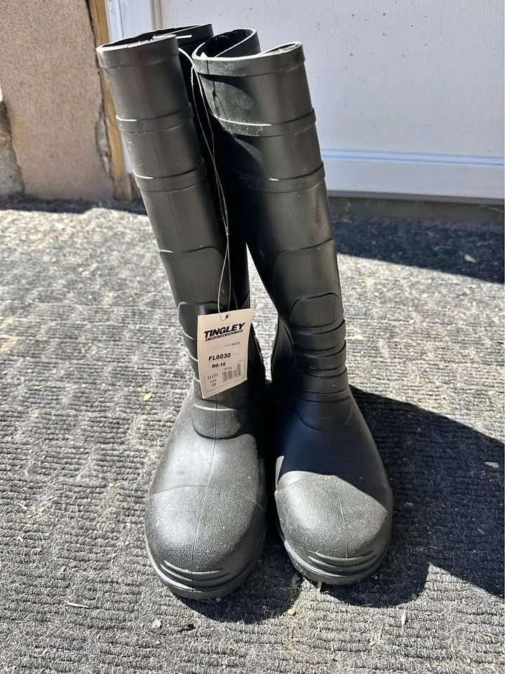 Unisex long rubber boots - size 10 thumbnail
