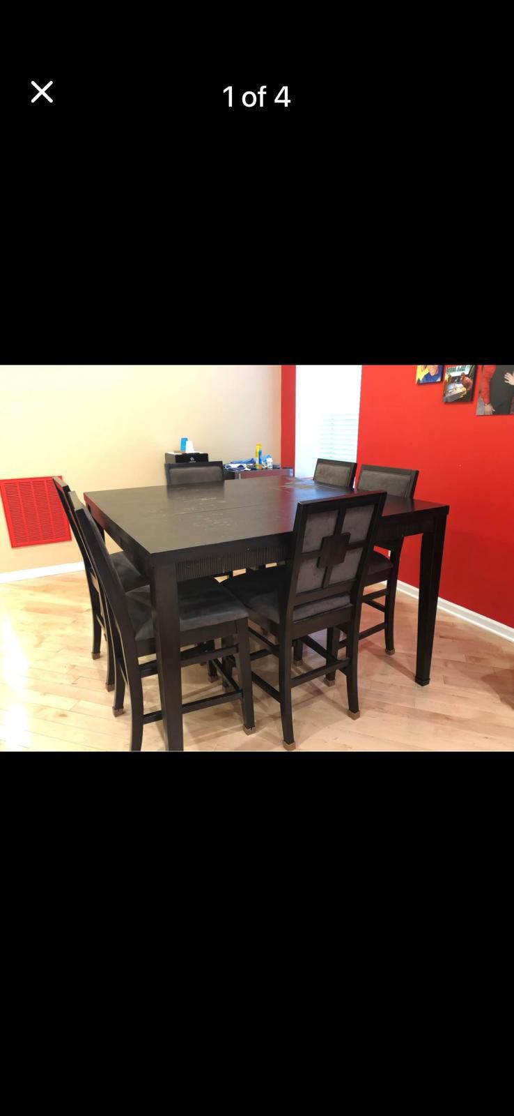 Chocolate brown dining room table