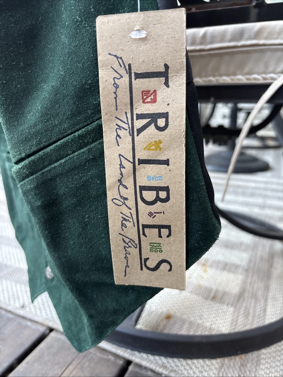 Vintage Medium Leather Vest - Tribes Green Suede - photo 4