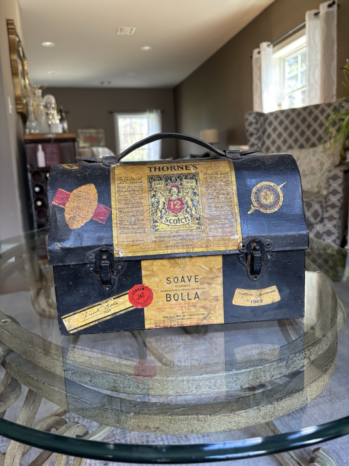 Vintage Whiskey Label Display Box - Jack Daniel’s, Thorns Scotch - photo 2