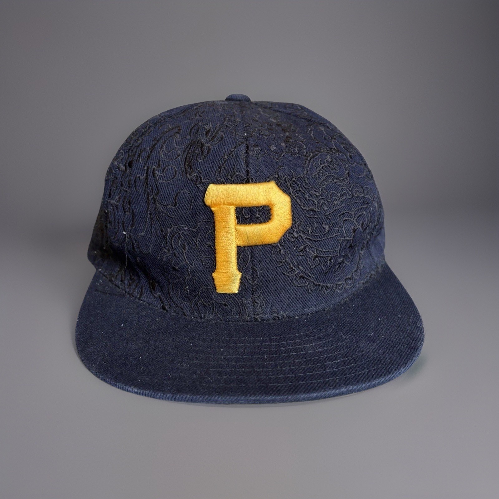 Vtg Mitchell & Ness Pittsburgh Pirates Black Cap 7 3/8