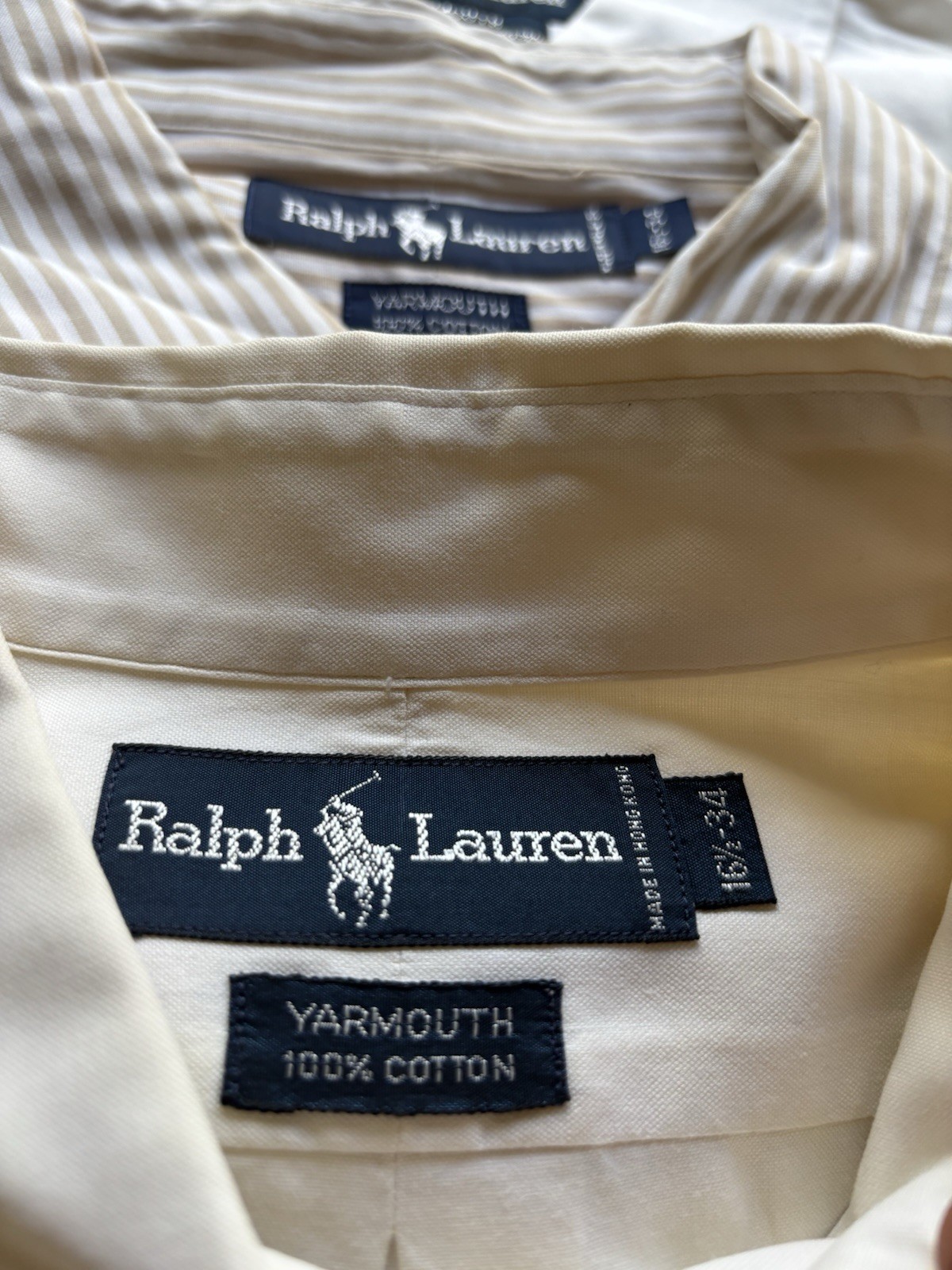 Lot of 3 Polo Ralph Lauren Mens Large Button Down Shirts - photo 2