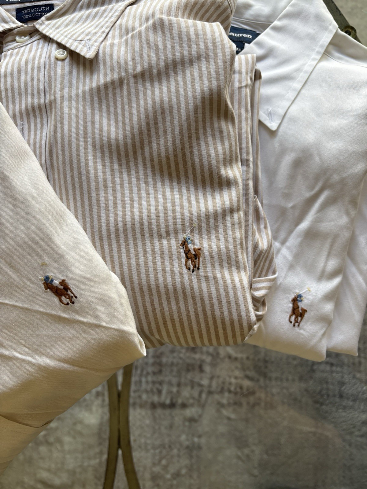 Lot of 3 Polo Ralph Lauren Mens Large Button Down Shirts - photo 3