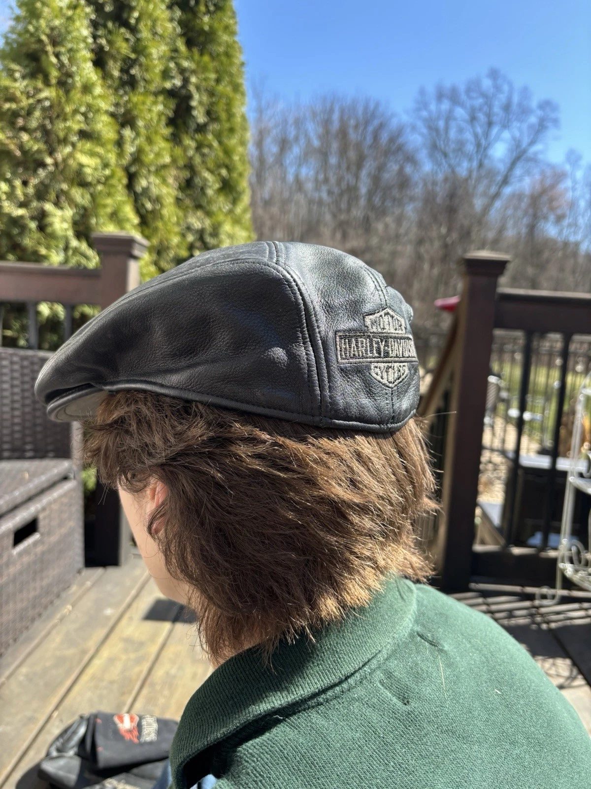 Harley-Davidson Leather Golf Hat - Made in USA - photo 2