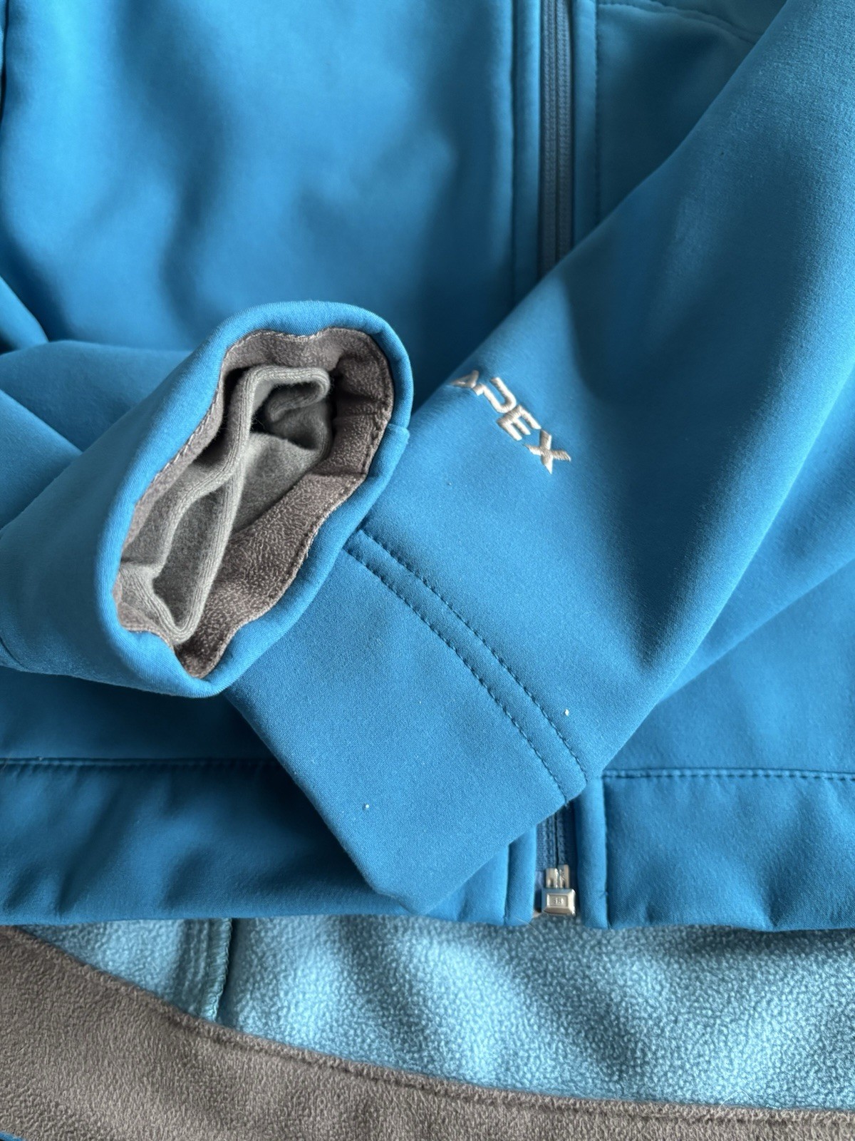Womens The NORTH FACE Blue Bionic Apex Soft Shell Zip Jacket Sma - photo 3