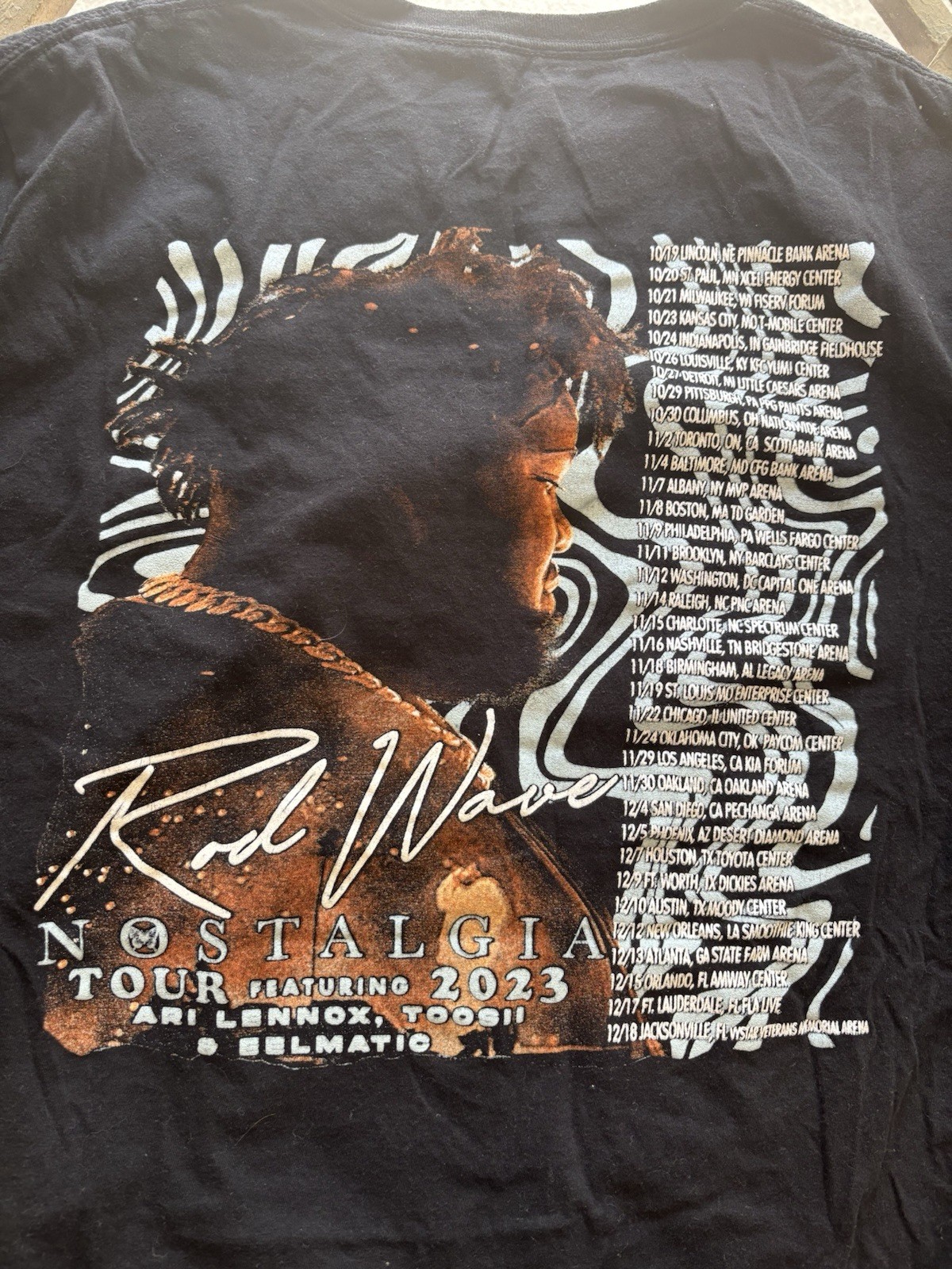 Rod Wave Nostalgia 2023 Tour Shirt Size Large - photo 5