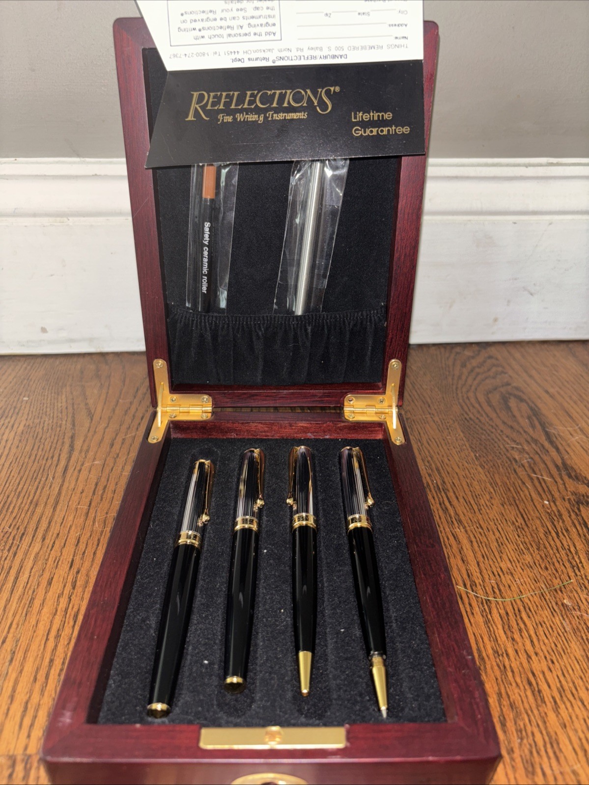 Reflections Pens Set Of 4 In Box (ball Point,pencil,rollerball,