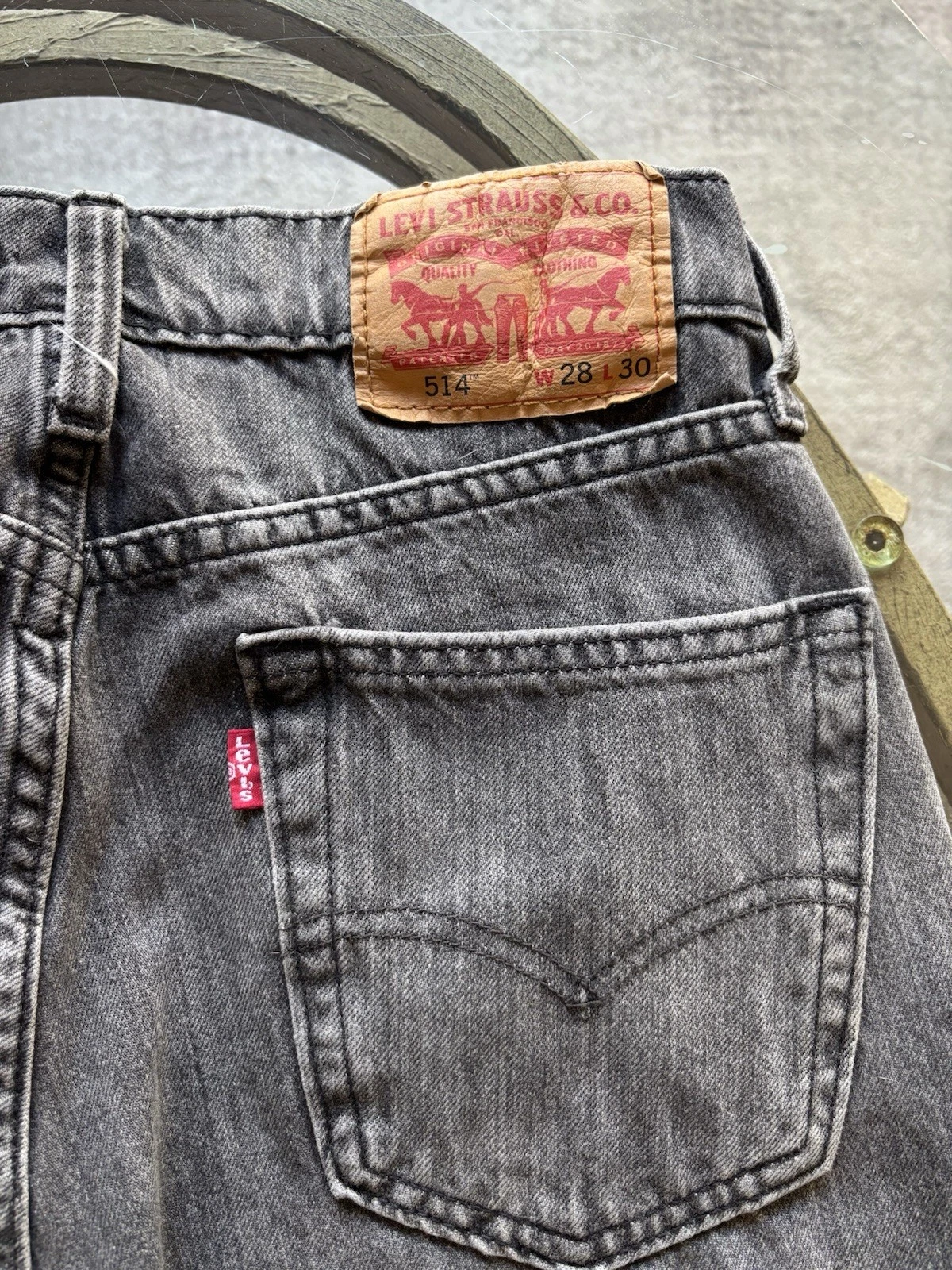 Y2K Levi 550 Black Stonewash Denim Jeans Vintage 00's W28-L30 - photo 3