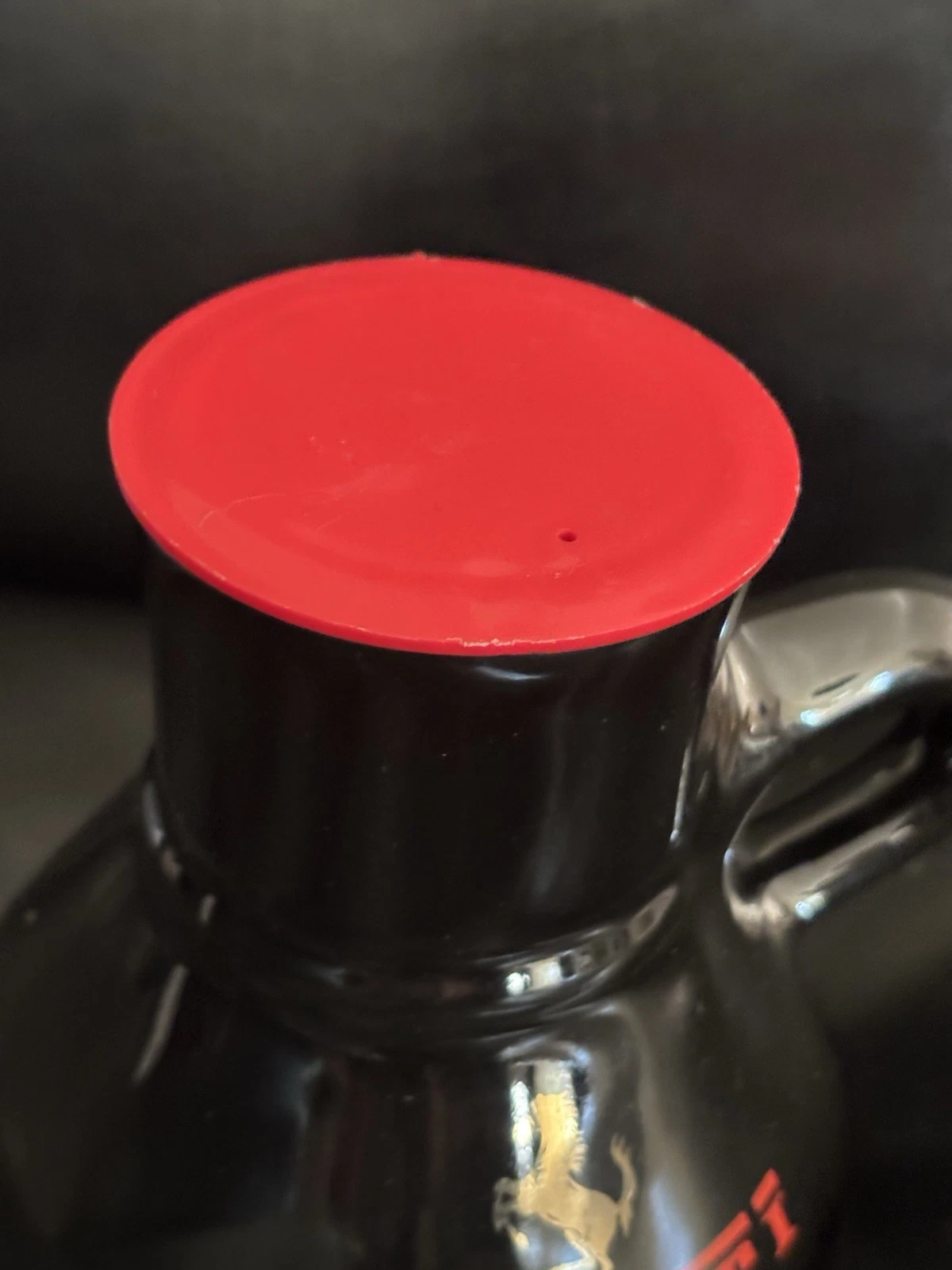 'FERRARI' LOGO BLACK & RED MUG by FELTMAN LANGER, Vintage 1970-8 - photo 3