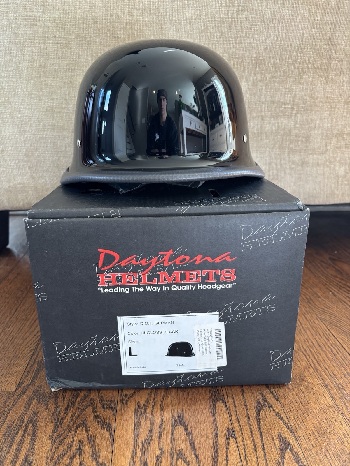Daytona DOT German Helmet - Hi-Gloss Black - photo 3