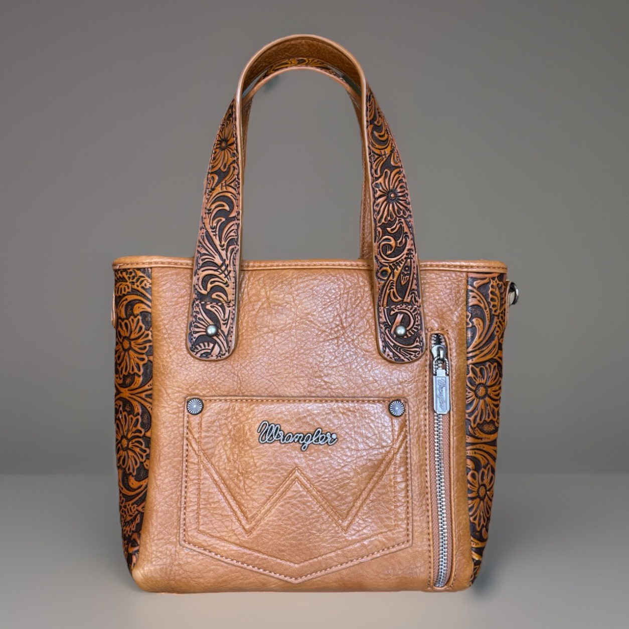 Chic Wrangler Floral Cowhide Leather Tote Bag - photo 2