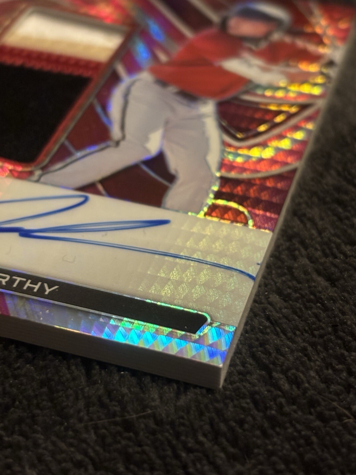 Jake McCarthy Rookie Autograph Patch /49 - Spectra Panini Prizm - photo 2