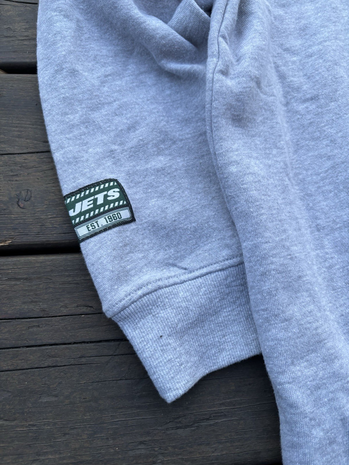 Grey Jets Hoodie - NFL Team Apparel Size Lg - photo 3