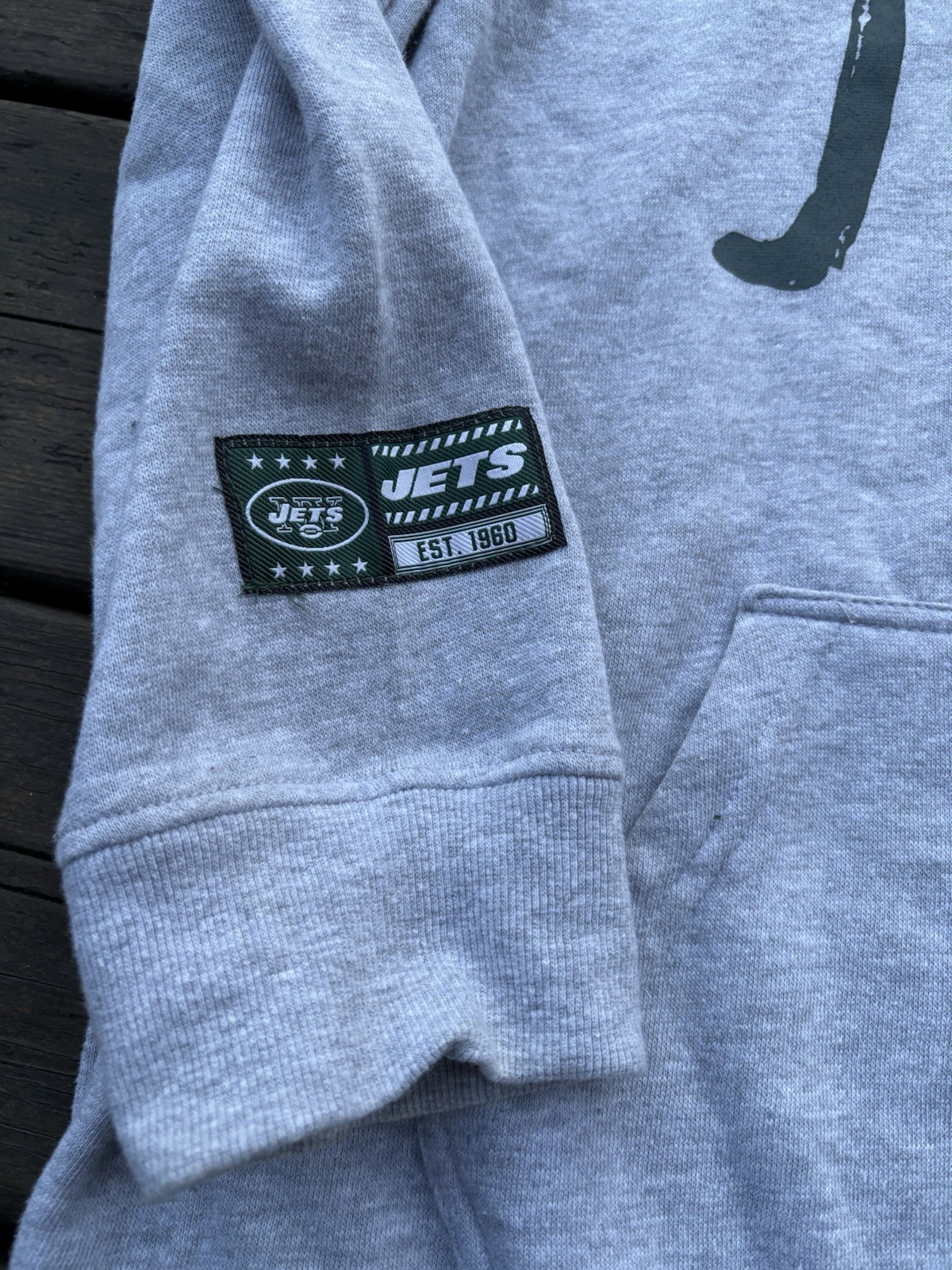 Grey Jets Hoodie - NFL Team Apparel Size Lg - photo 4
