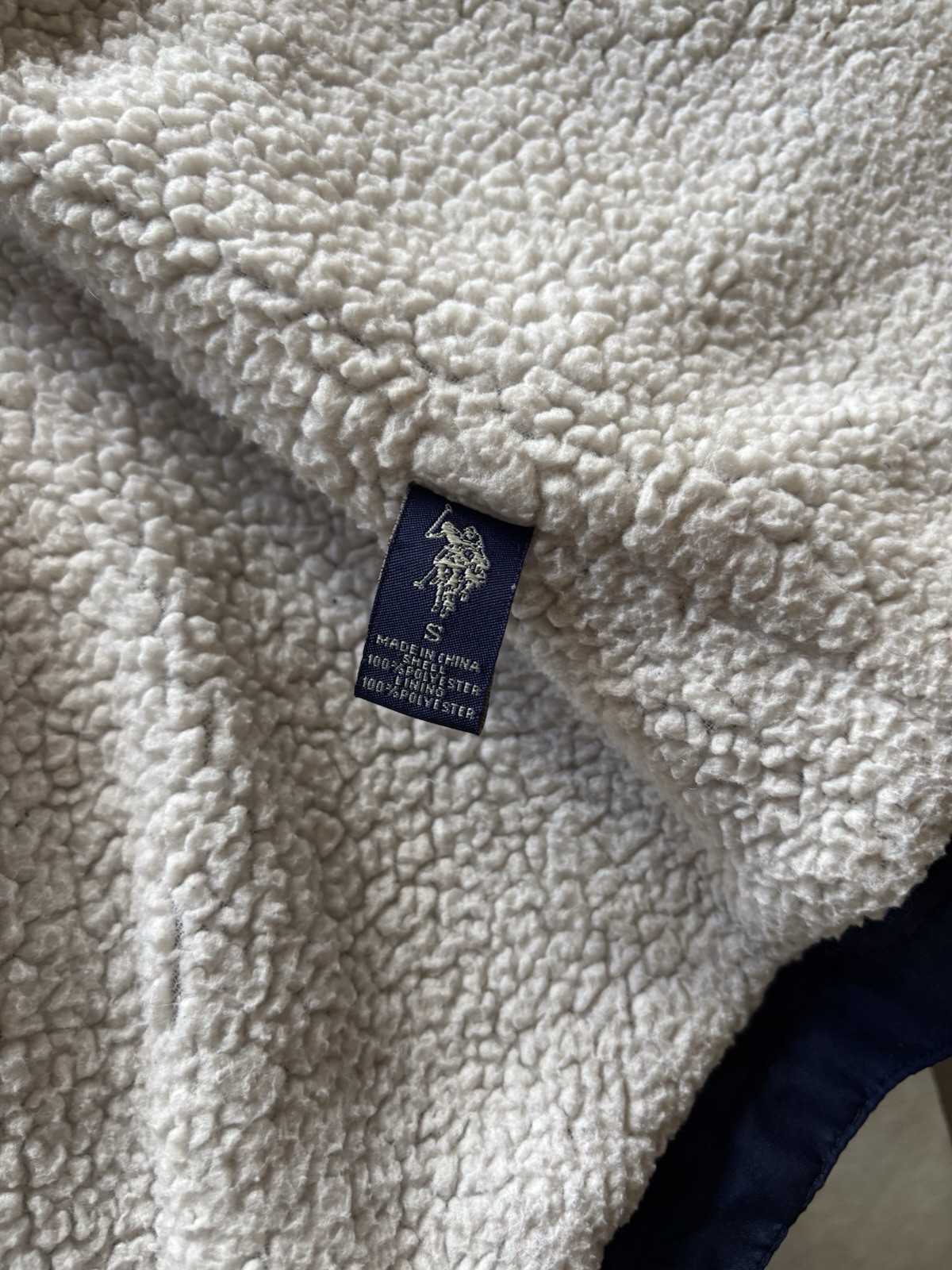 US Polo Assn. rain coat Jacket Navy Blue Hooded Full Zip S - photo 4