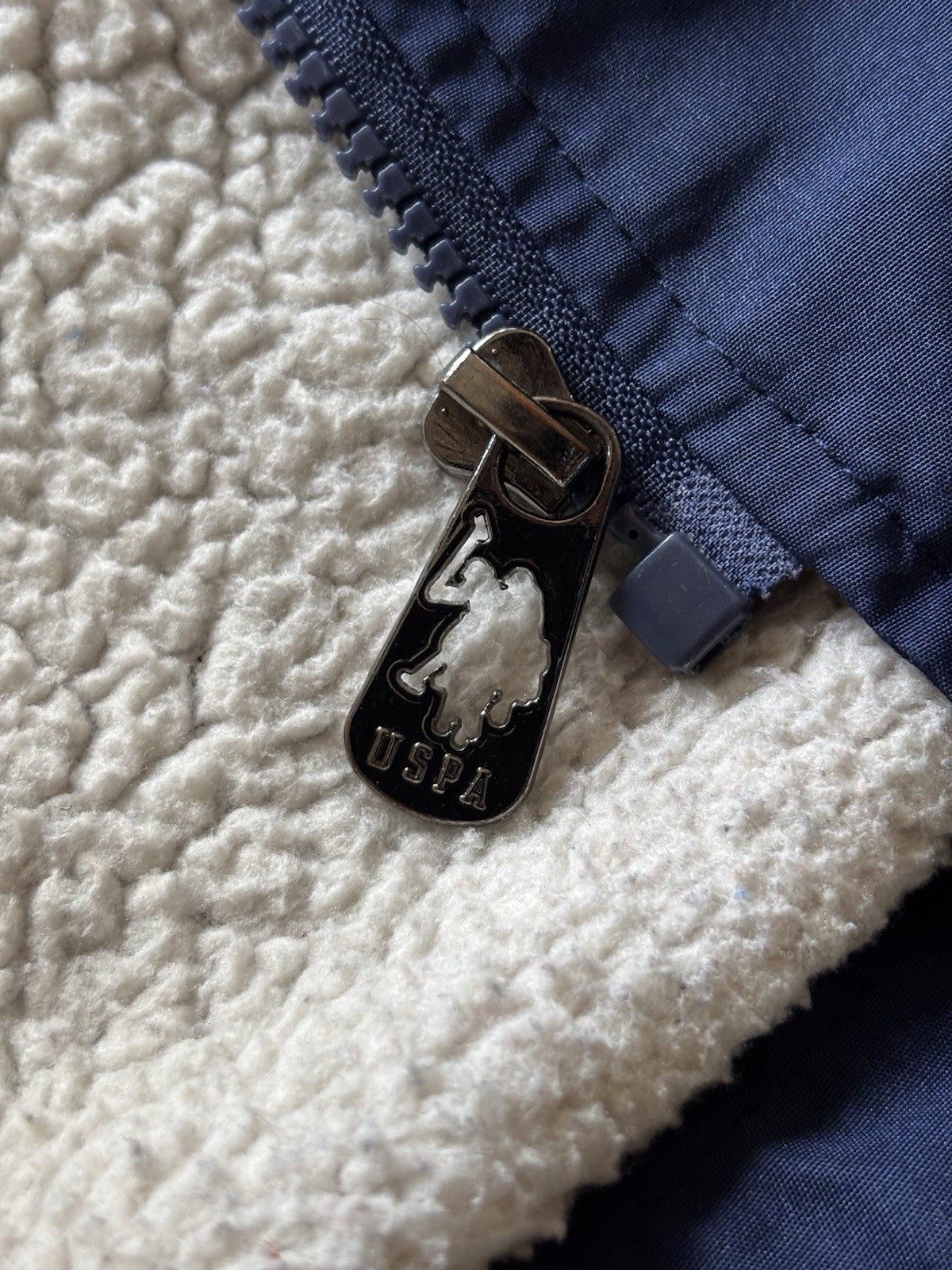 US Polo Assn. rain coat Jacket Navy Blue Hooded Full Zip S - photo 5