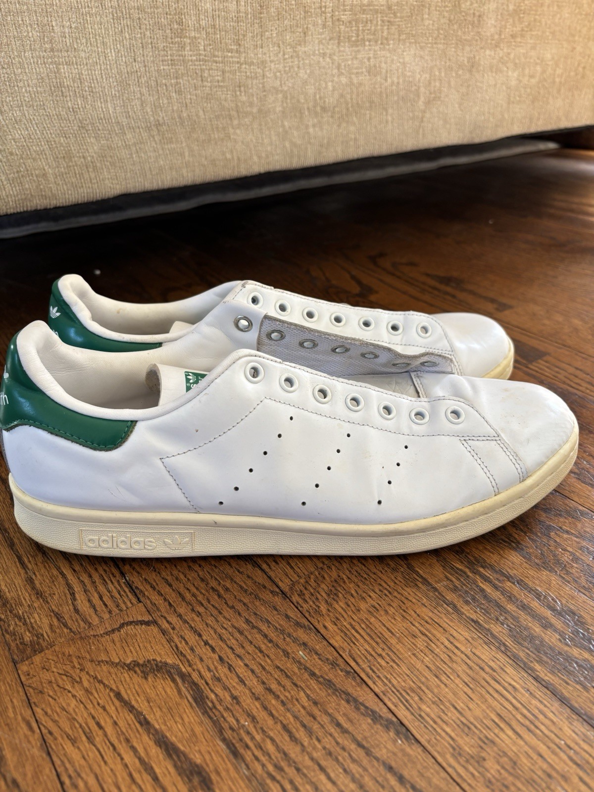 Adidas Stan Smith White Green Sneakers - Size 12 - photo 2