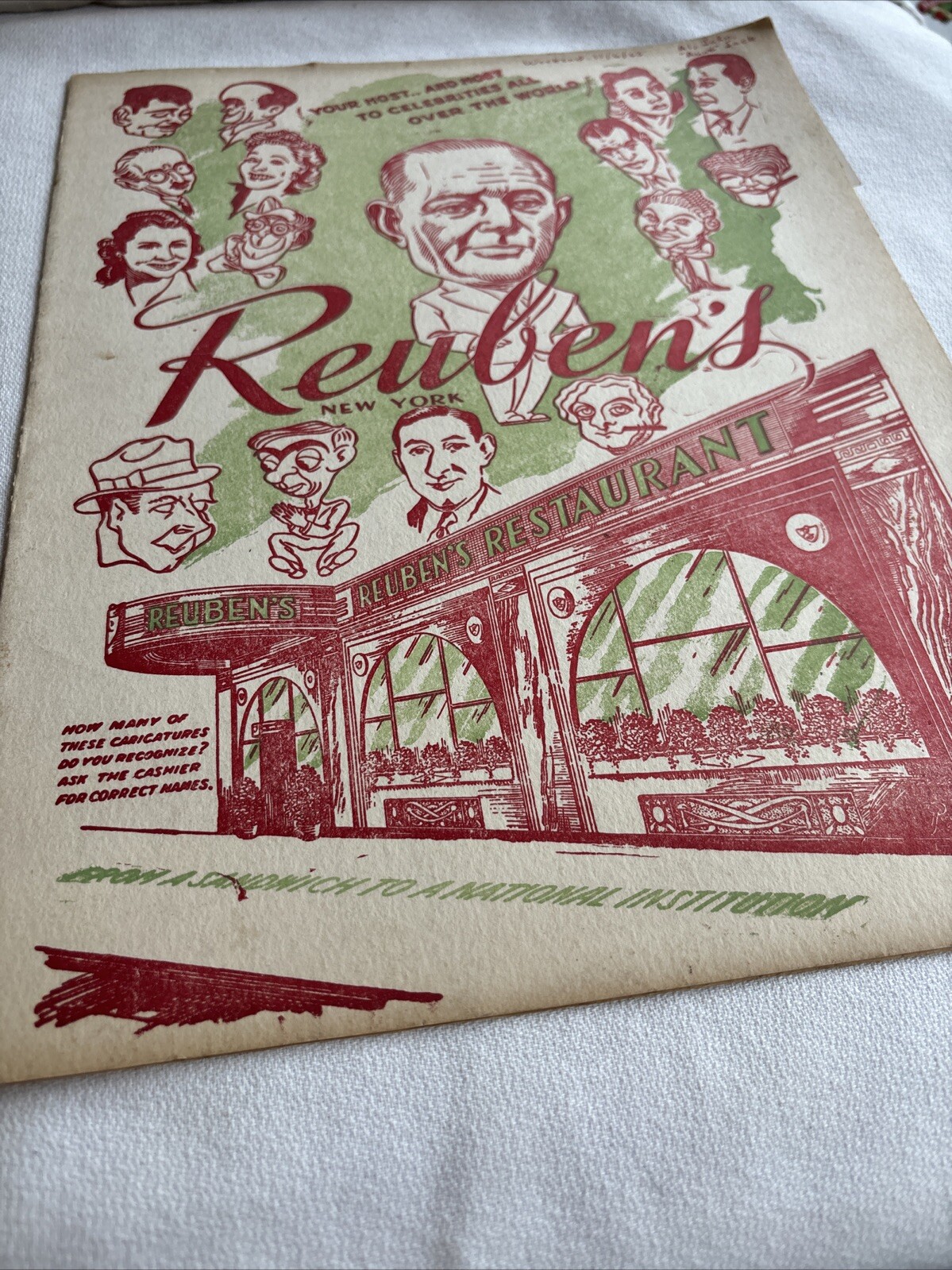 1963 Reuben's Steak Chop Specialty Sandwich Restaurant Menu - photo 3