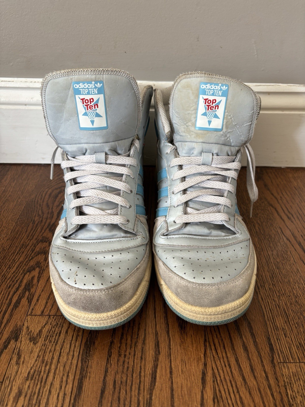 Adidas "Top Ten" Men’s Size 11 1/2 High Tops - Blue - photo 2