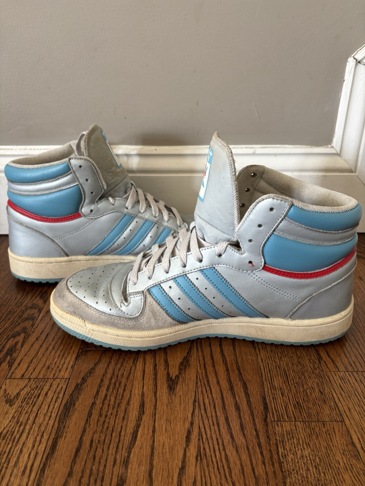 Adidas "Top Ten" Men’s Size 11 1/2 High Tops - Blue - photo 4