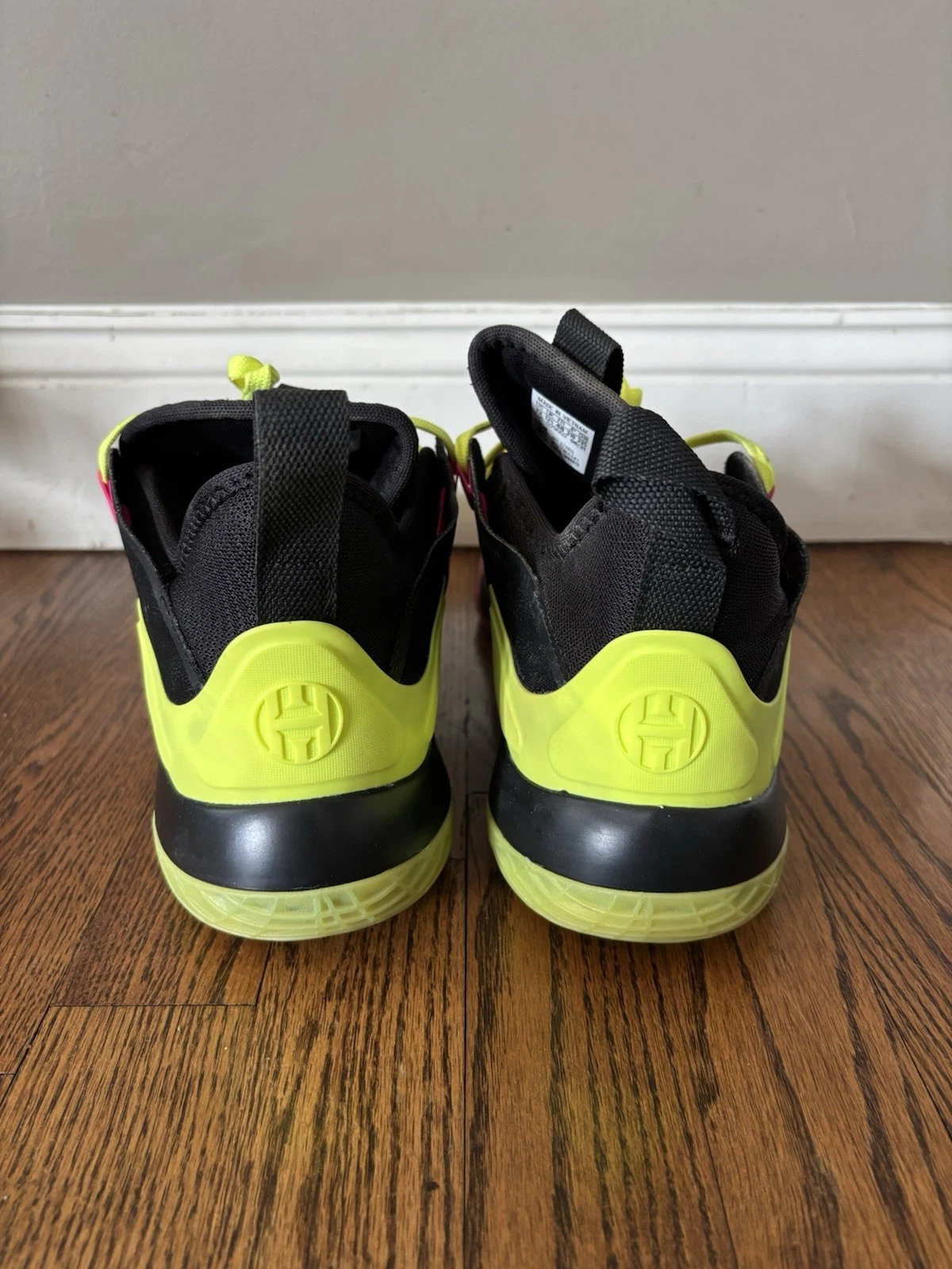 Size 13 - Adidas Harden Stepback 2 Black Shock Pink Yellow - photo 4